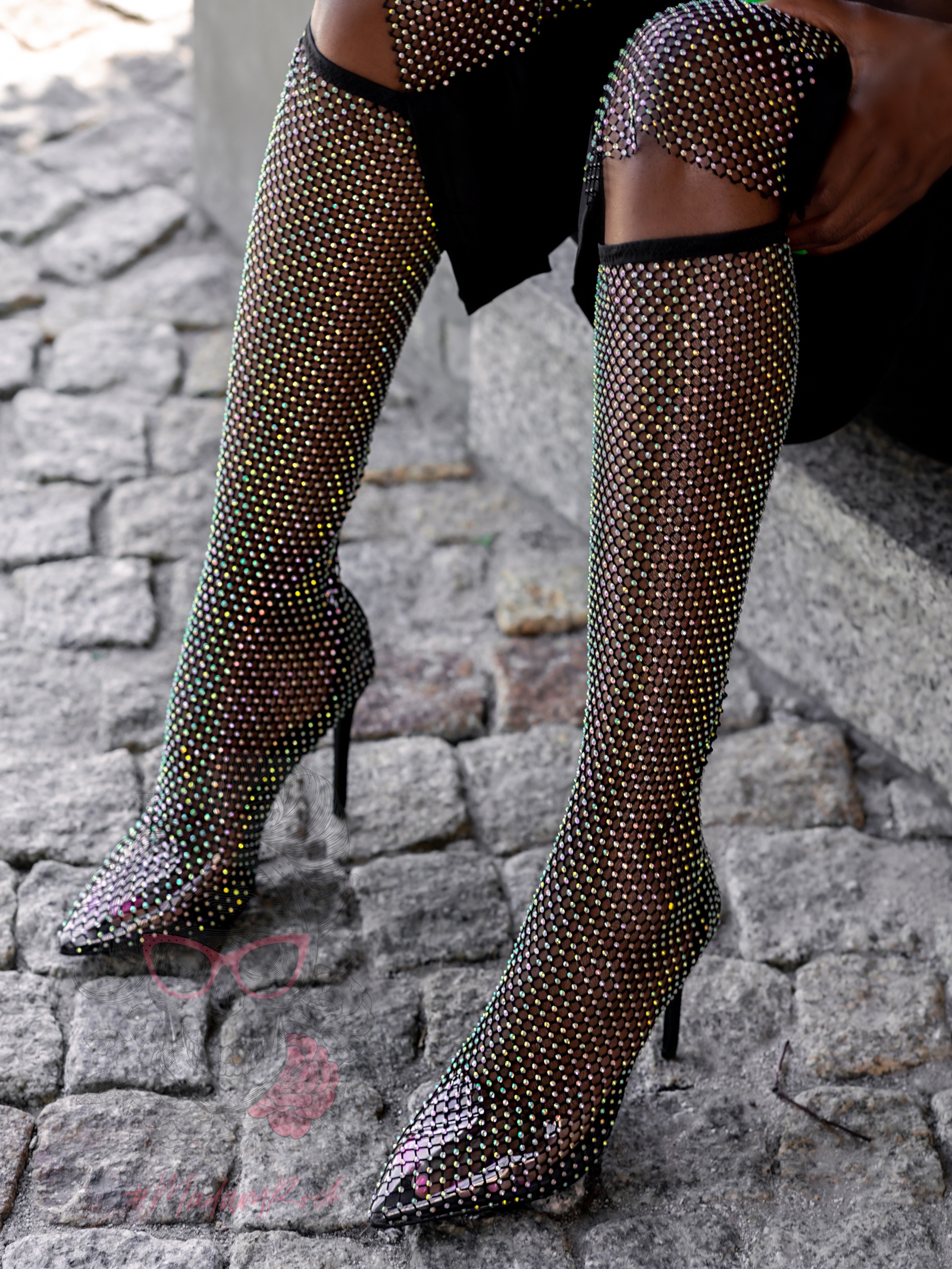 Kozaki kabaretki Madam Spears czarne