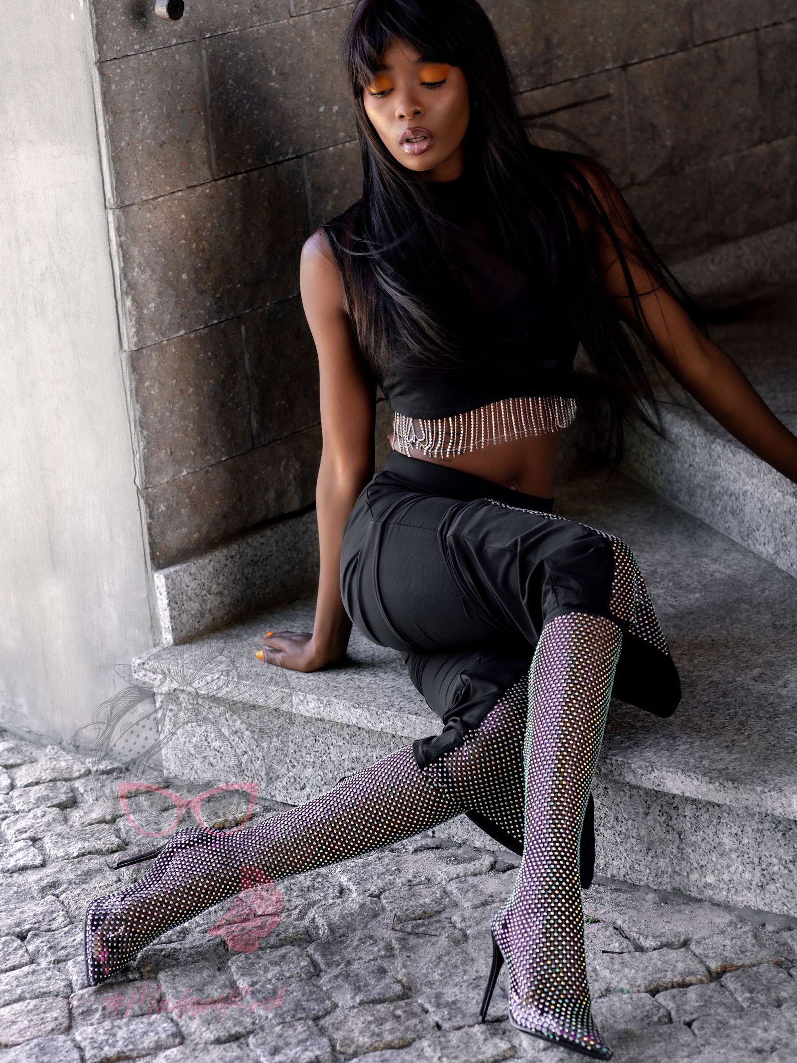 Kozaki kabaretki Madam Spears czarne Kozaki kabaretki Madam Spears czarne