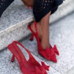 Czółenka zamszowe Madam Doffo czerwone