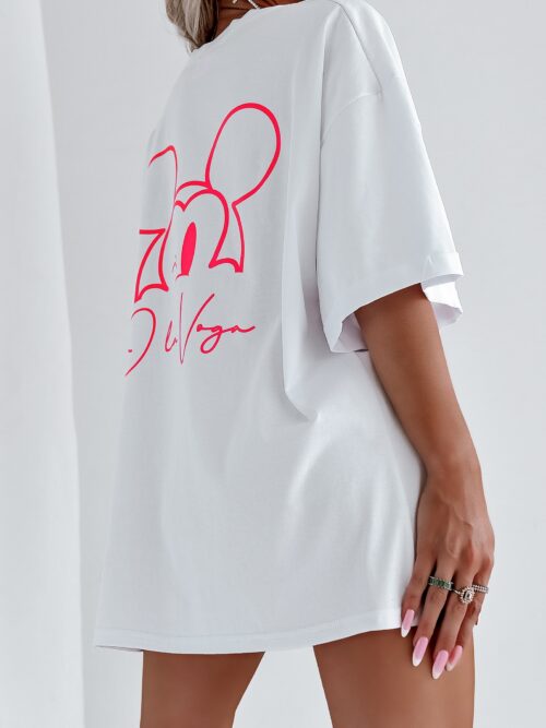 T-shirt bawełniany Ola Voga Mickey on Back biały