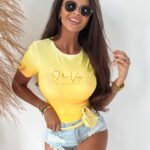 Body welurowe Sweet Ombre Ola Voga pomarańczowo-żółte