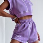 Komplet z przeszyciami Sporty Outline Ola Voga lila