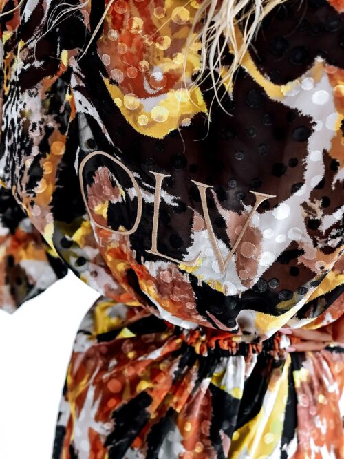 Narzutka plażowa Ola Voga On The Beach brąz nakrapiany