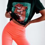 T-shirt z nadrukiem Lion King Ola Voga czarny