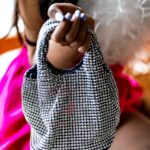 Torebka worek Luxury Bustina srebrna