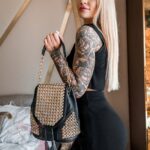 Plecak rockowy Luxury Diamond czarny