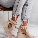 Koturny skórzane Rock Ozell beżowe