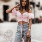 Top z bufkami Cloud pudrowy