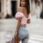 Top z bufkami Cloud pudrowy