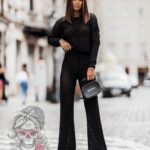 Komplet ażurowy Moneco czarny