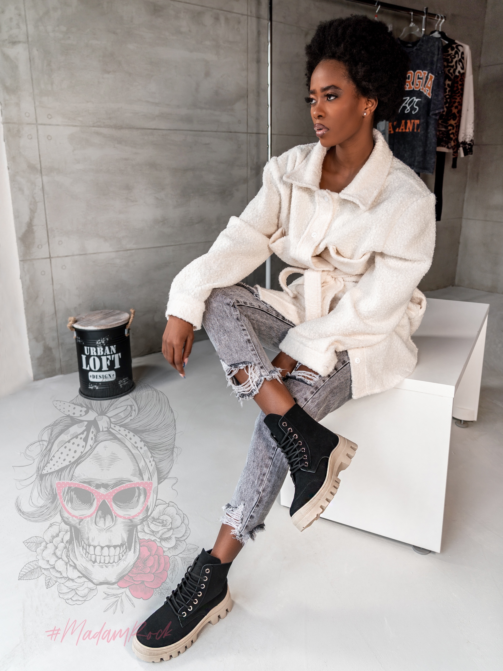 -WYPRZEDANE-Traperki zamszowe Madam Terra czarne