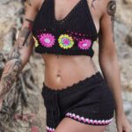 Komplet pleciony Bohomo czarny