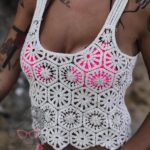 Top ażurowy boho Meceo beżowy