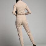 Komplet prążkowany Laki Sort beżowy