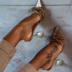 Czółenka transparentne Madam Slammer złote