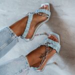 Sandały z łańcuchem Rock Electra błękitne