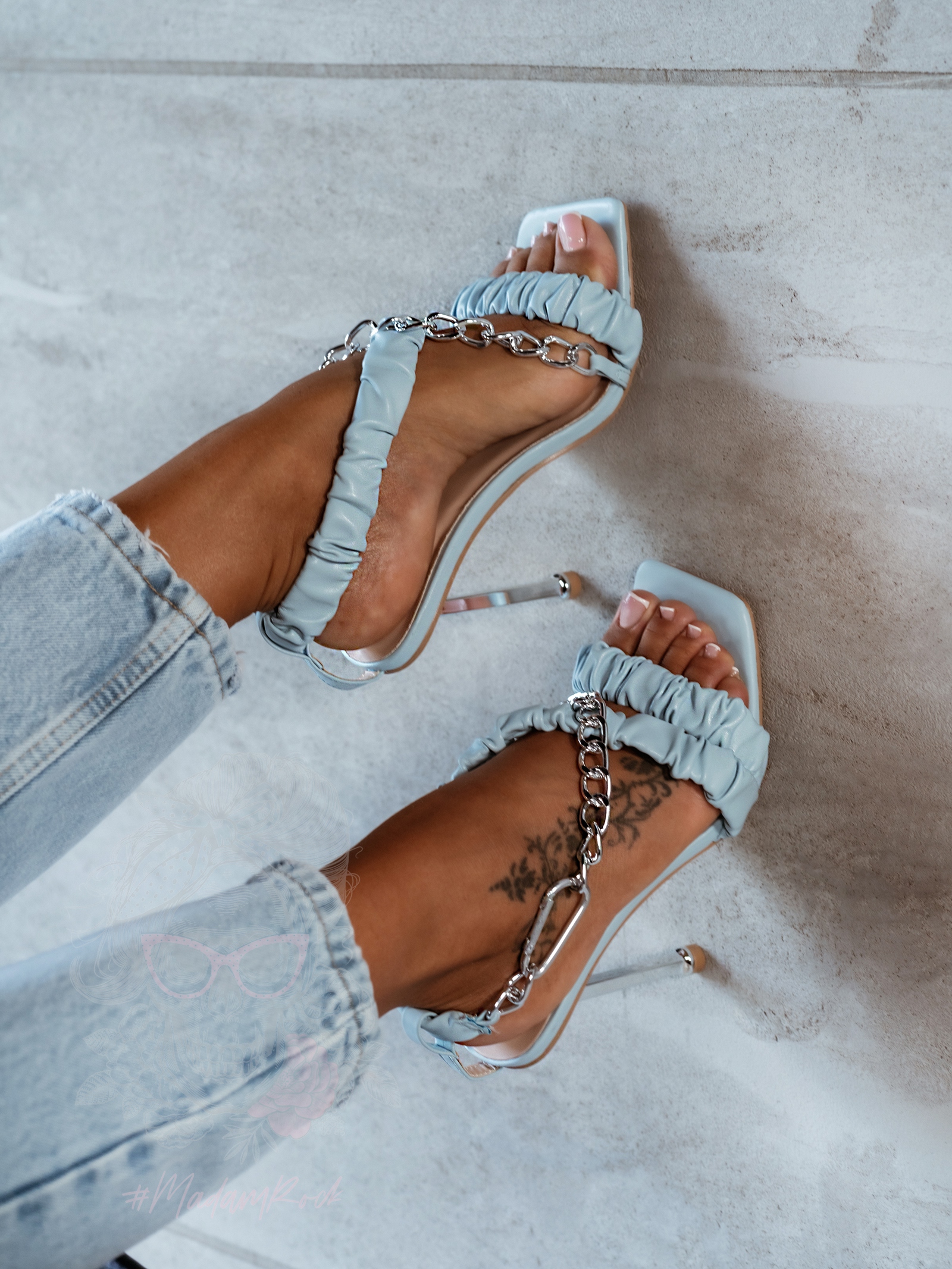 Sandały z łańcuchem Rock Electra błękitne Sandały z łańcuchem Rock Electra błękitne