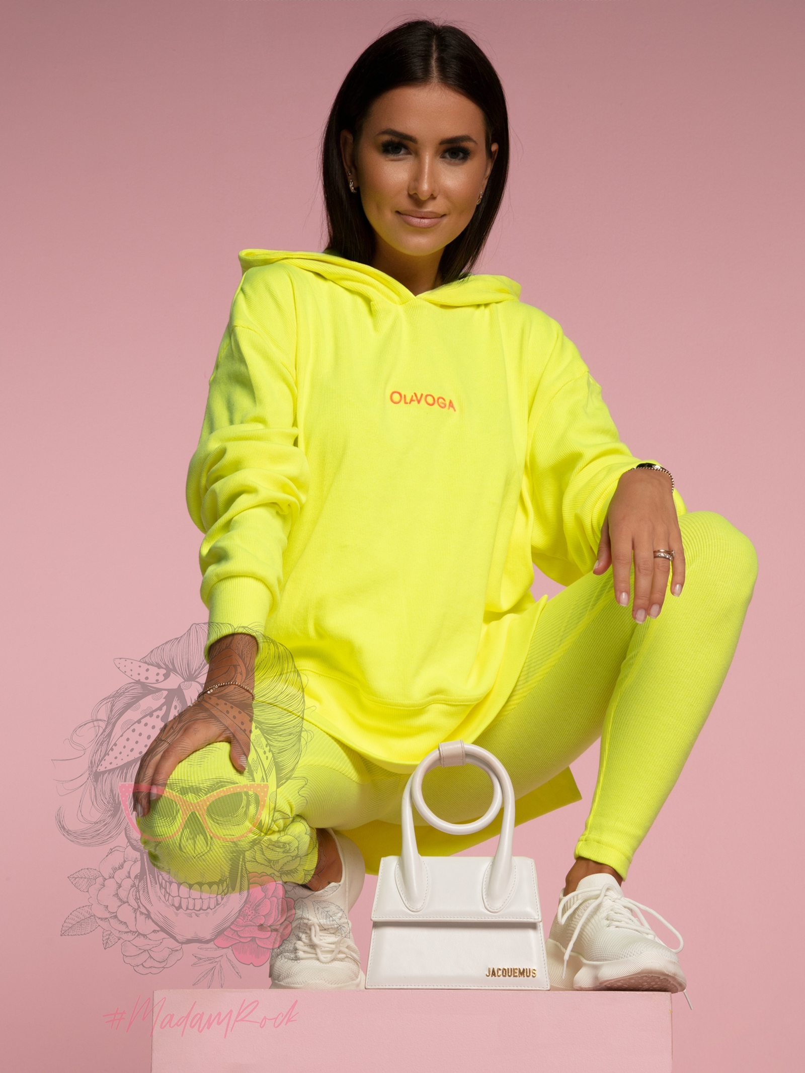 Komplet sportowy Amber Ola Voga limonkowy Komplet sportowy Amber Ola Voga limonkowy