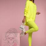 Komplet sportowy Amber Ola Voga limonkowy