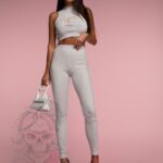 Komplet dopasowany Jenny Ola Voga szary melanż