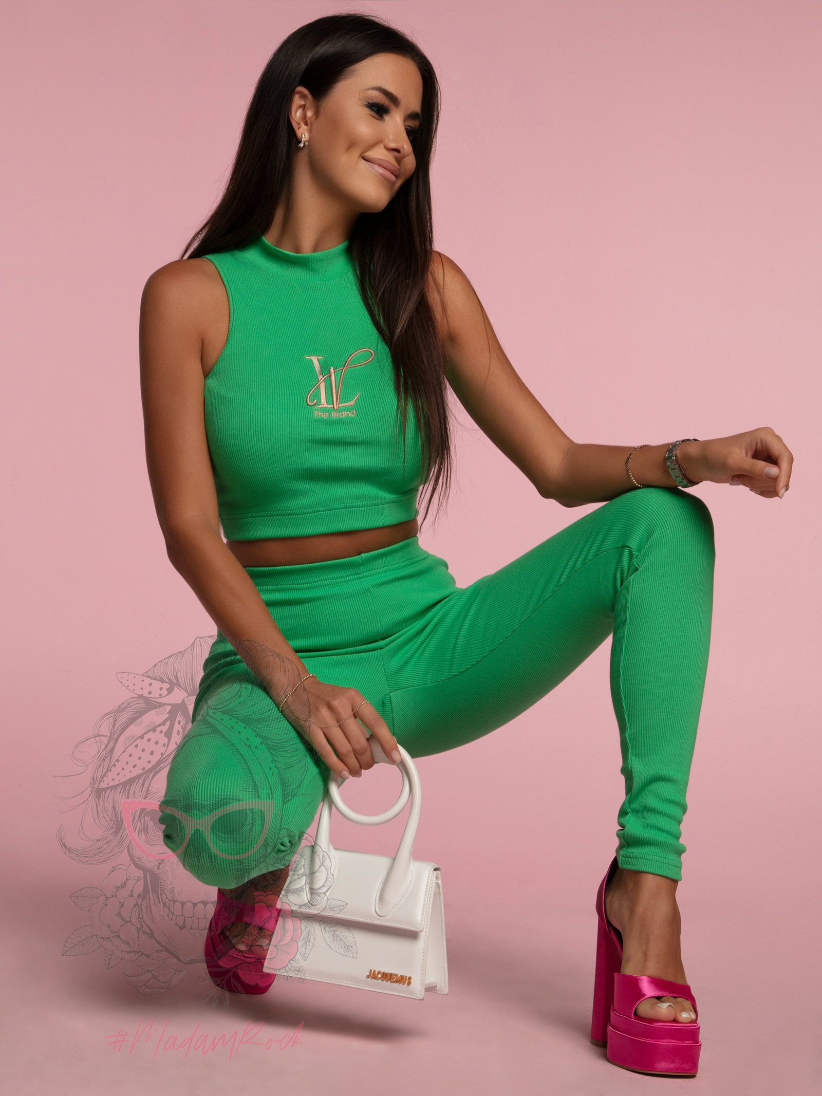 Komplet dopasowany Jenny Ola Voga zielony