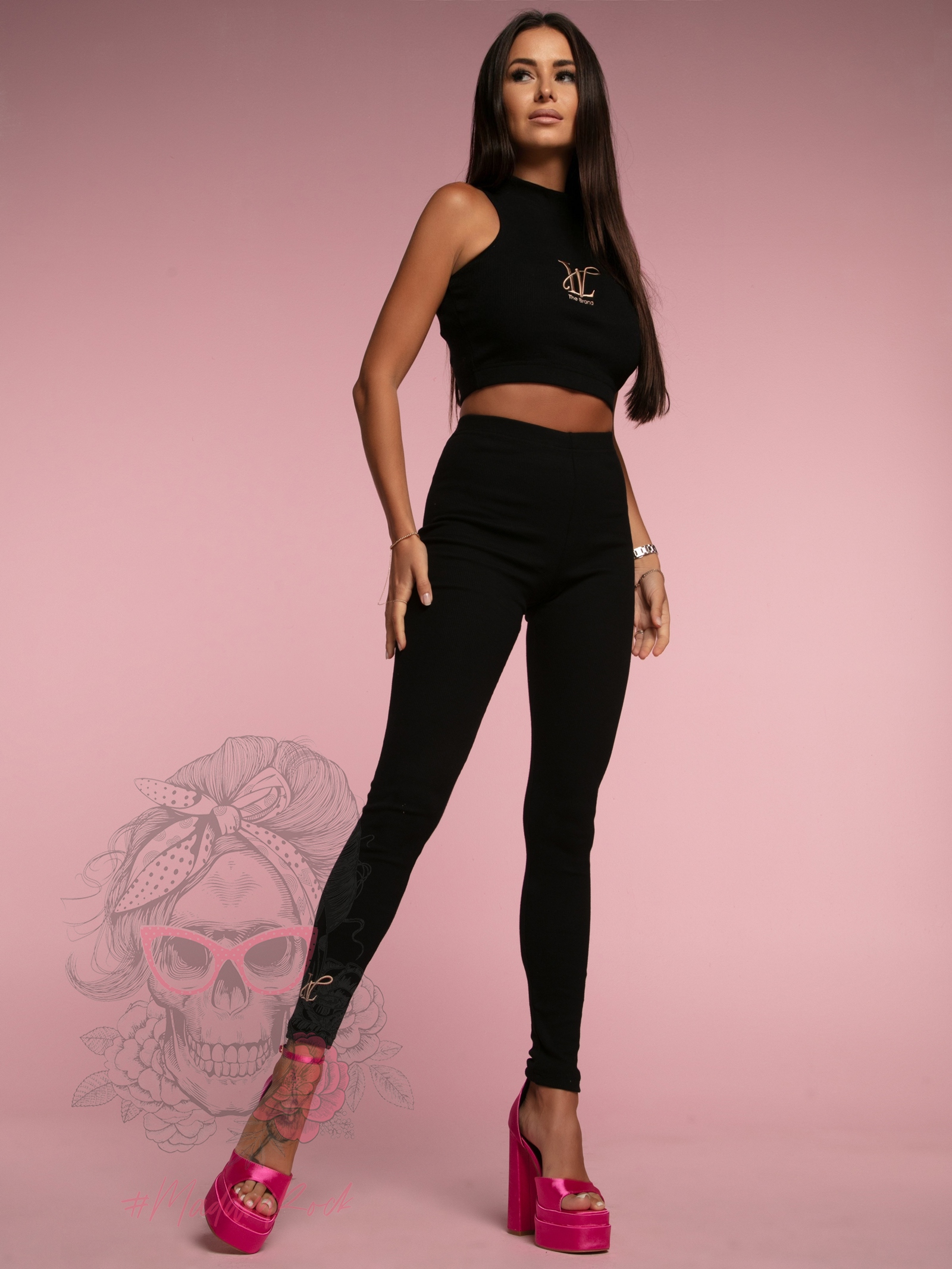 Komplet dopasowany Jenny Ola Voga czarny