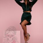 Komplet welurowy Ola Voga Lovely Girl butelkowa zieleń