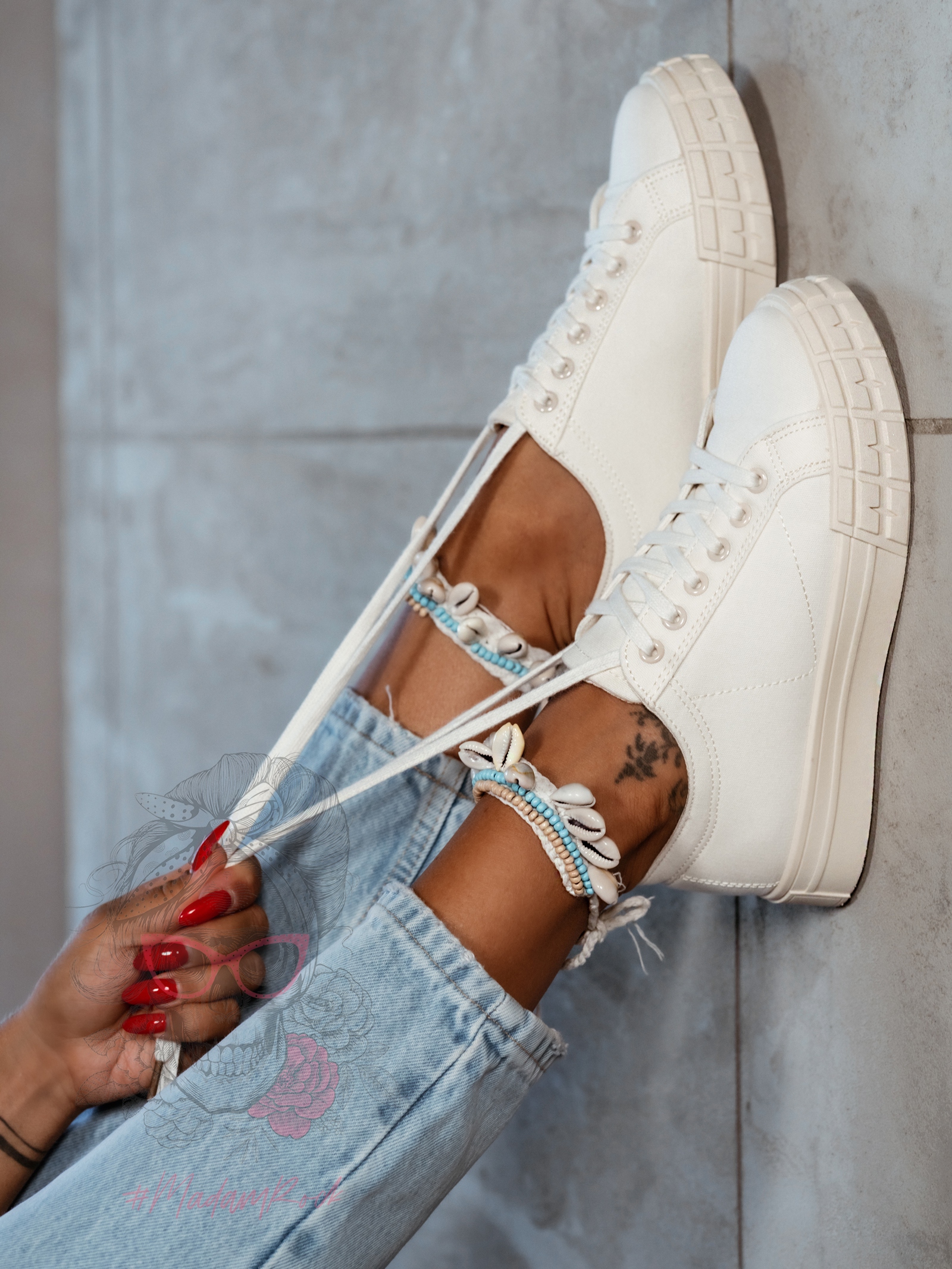 Trampki damskie Madam Vanila beżowe