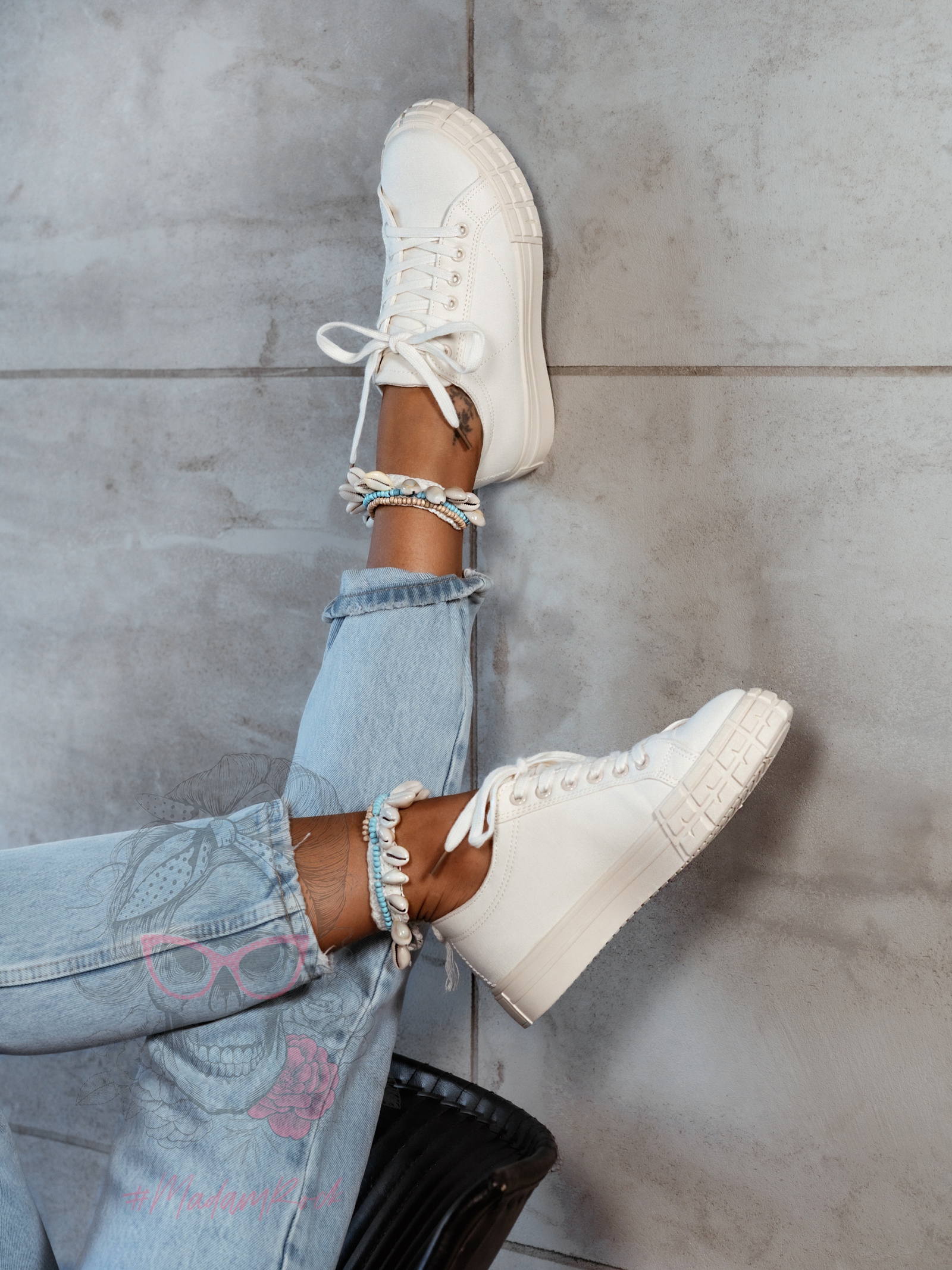 Trampki damskie Madam Vanila beżowe Trampki damskie Madam Vanila beżowe