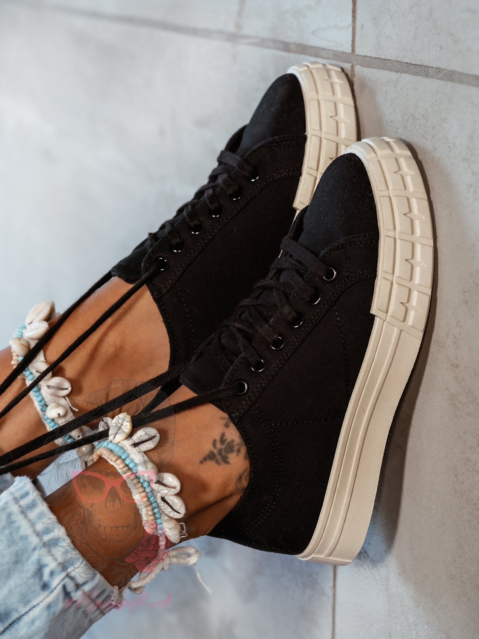 Trampki damskie Madam Vanila czarne Trampki damskie Madam Vanila czarne