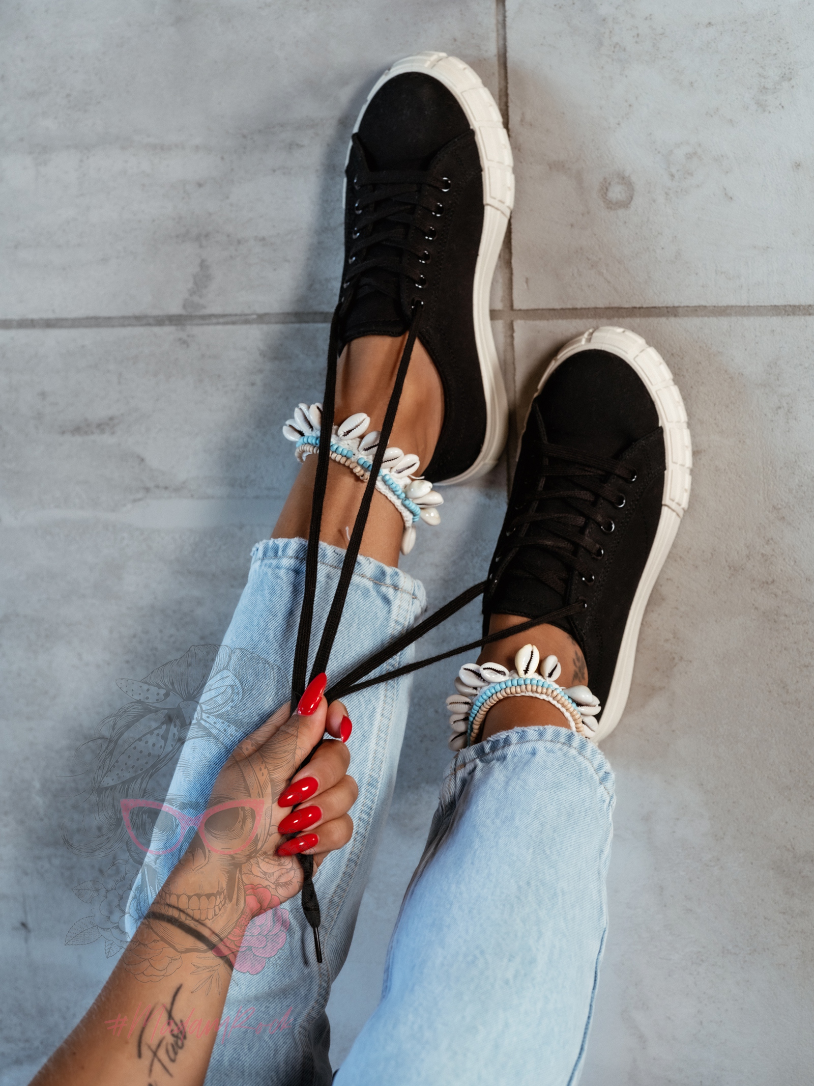 Trampki damskie Madam Vanila czarne Trampki damskie Madam Vanila czarne