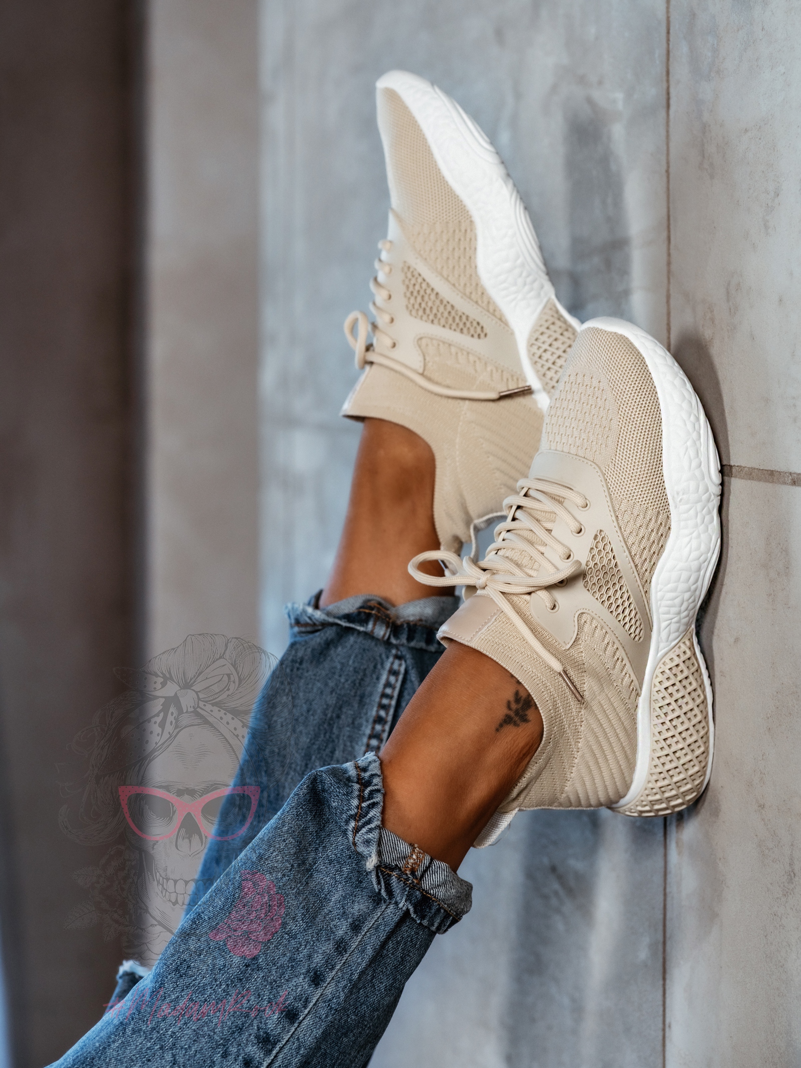 Buty sportowe Madam Muum beżowe