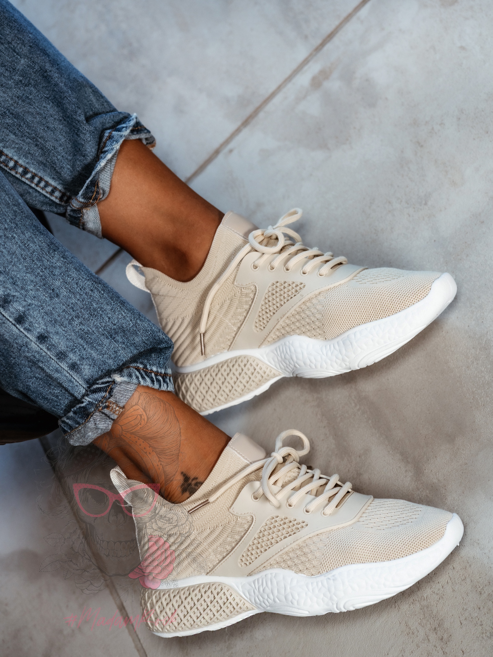 Buty sportowe Madam Muum beżowe