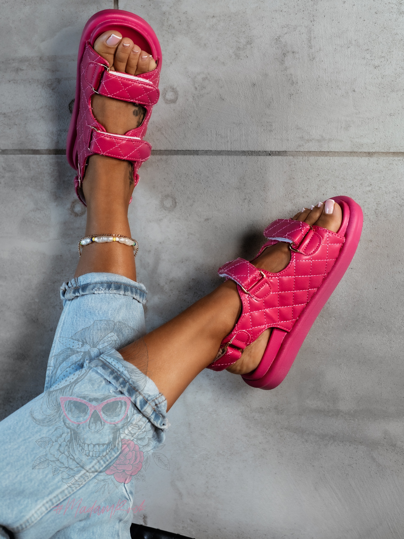 Sandały profilowane Madam Piks II fuksja