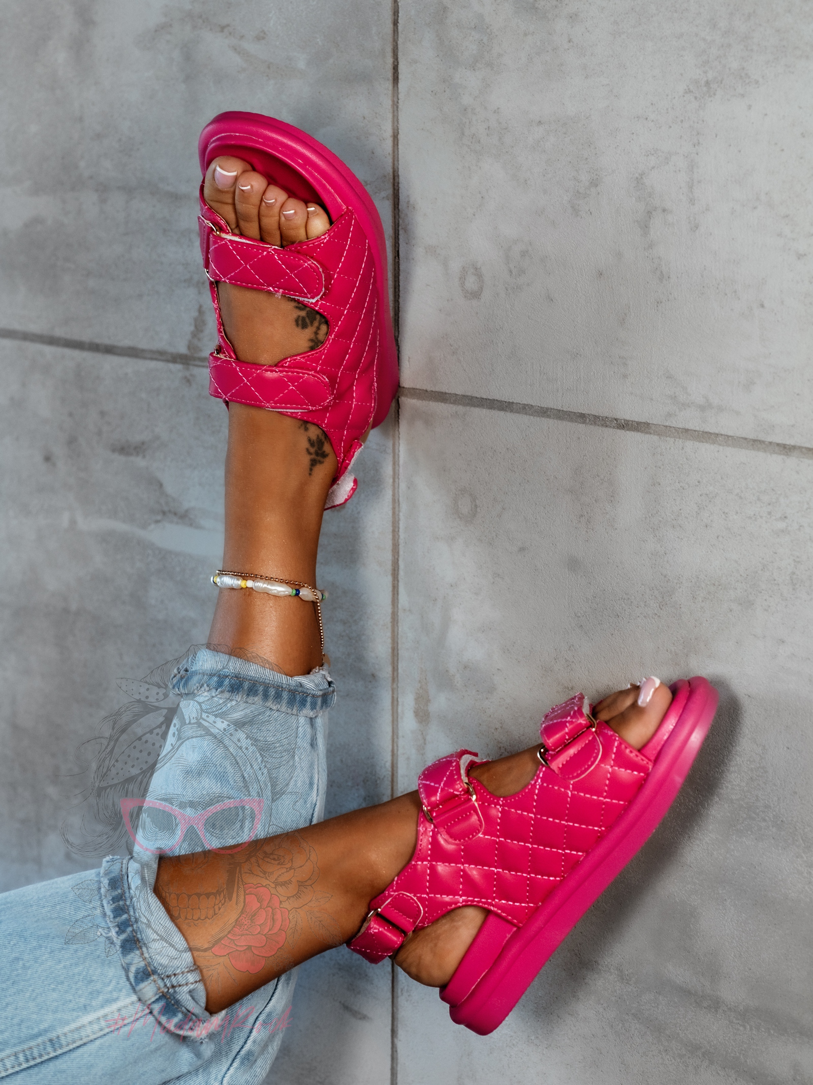 Sandały profilowane Madam Piks II fuksja Sandały profilowane Madam Piks II fuksja