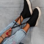 Trampki damskie Madam Vanila mid czarne