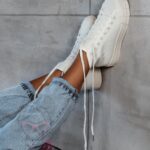 Trampki damskie Madam Vanila mid beżowe