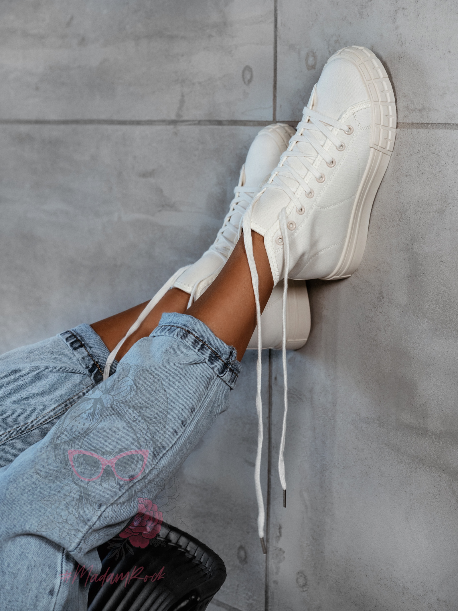 Trampki damskie Madam Vanila mid beżowe Trampki damskie Madam Vanila mid beżowe