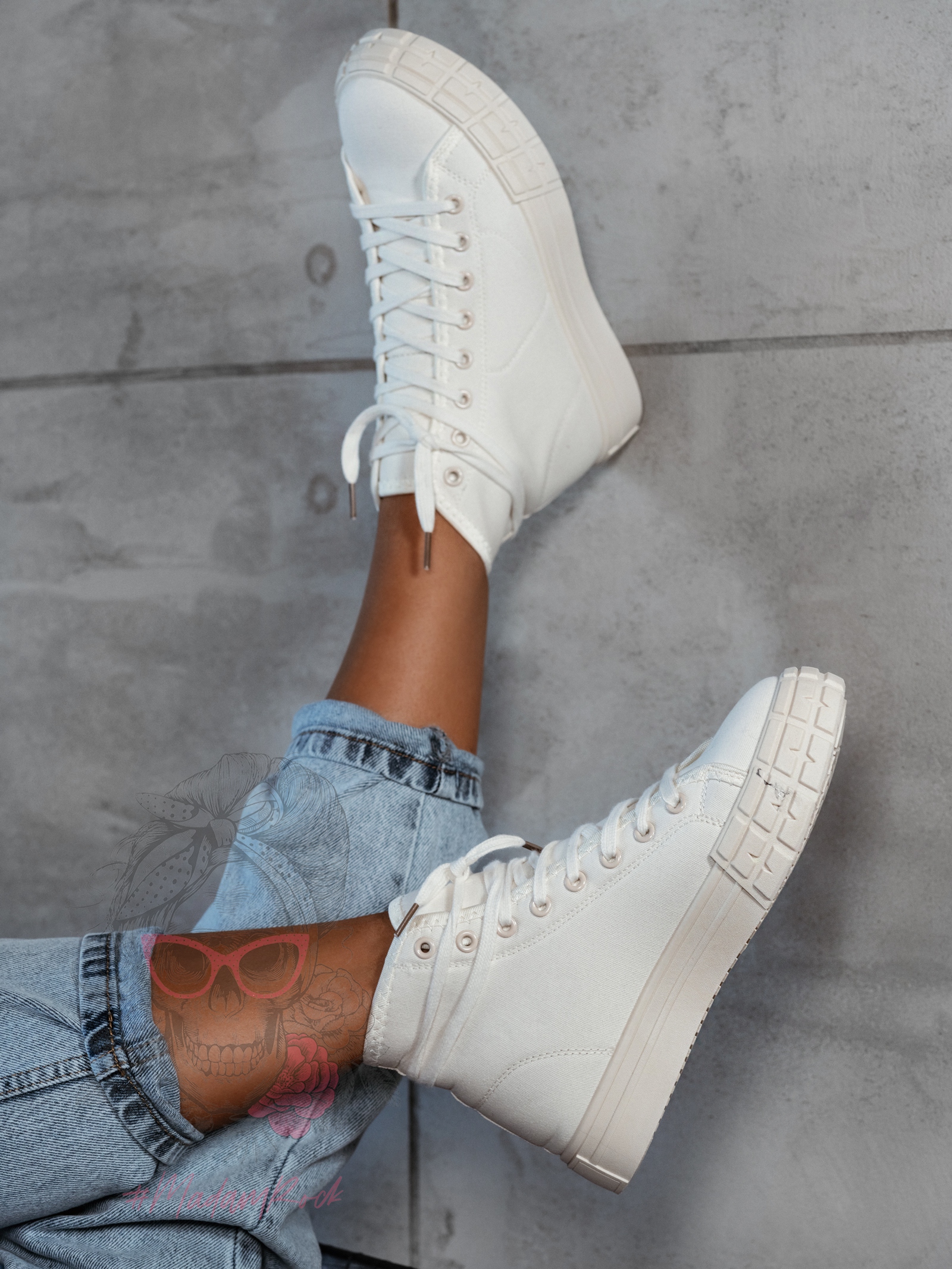 Trampki damskie Madam Vanila mid beżowe Trampki damskie Madam Vanila mid beżowe