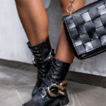 Workery z ogniwami Luqks Rock czarne