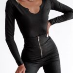 Body dopasowane O'la Voga Warm Colors czarne