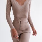 Body dopasowane O'la Voga Warm Colors c.beżowe