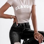 T-shirt klasyczny Cool Print Ola Voga j.beż