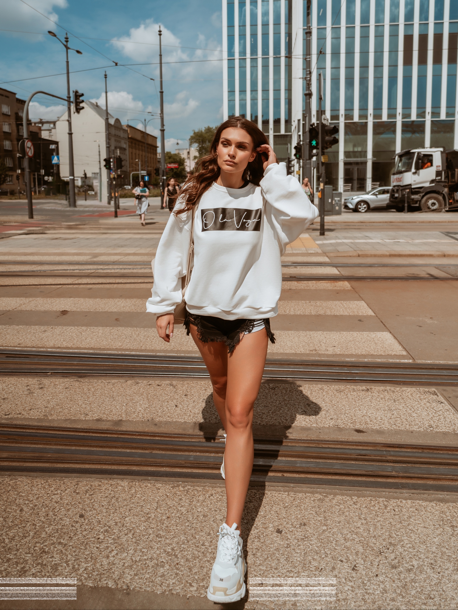 Bluza bawełniana O'la Voga Calm ecru