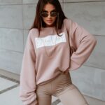 Bluza bawełniana O'la Voga Calm brudny róż