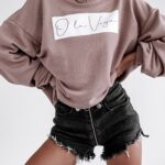 Bluza bawełniana O'la Voga Calm brudny róż