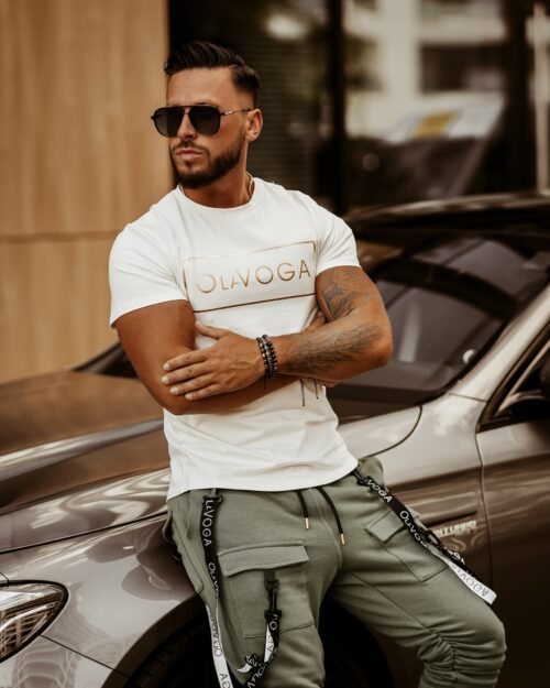 T-shirt męski Gold OlaVoga Man ecru