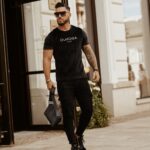 T-shirt męski Luxury Velvet O'la Voga czarny