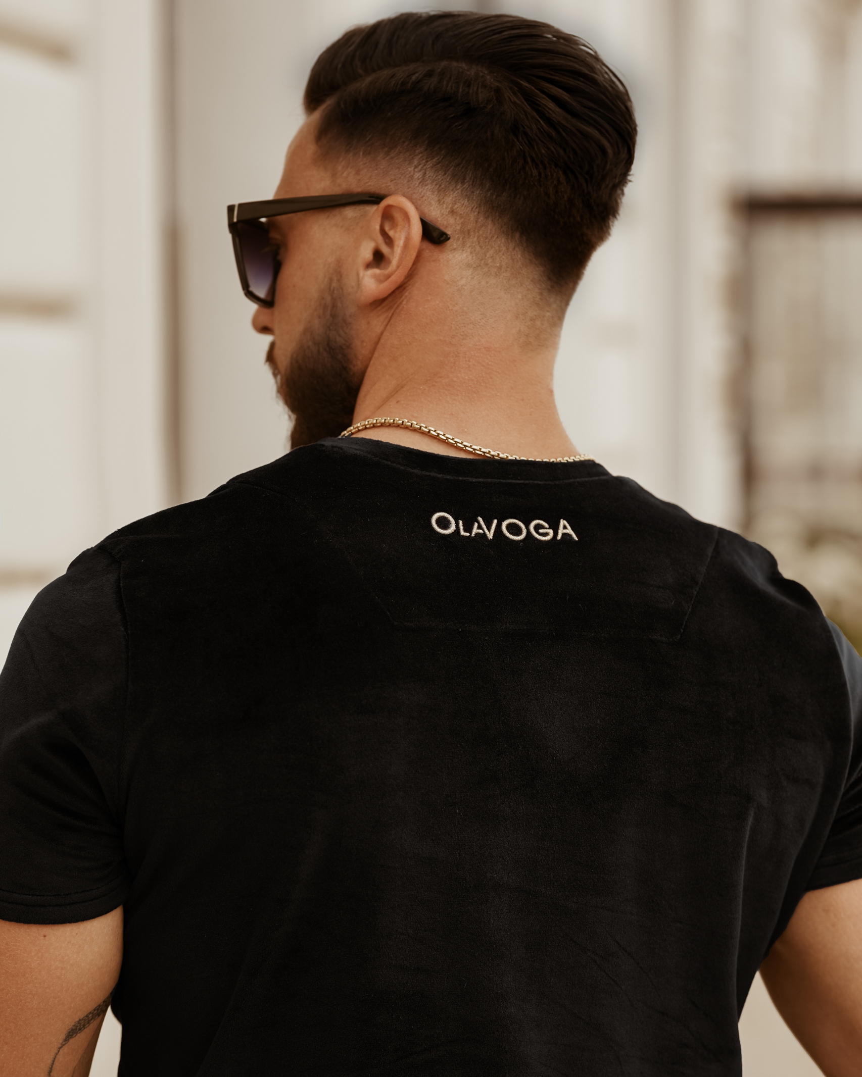 T-shirt męski Luxury Velvet O'la Voga czarny