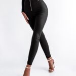 Legginsy prążkowane O'la Voga Slim Legs czarne